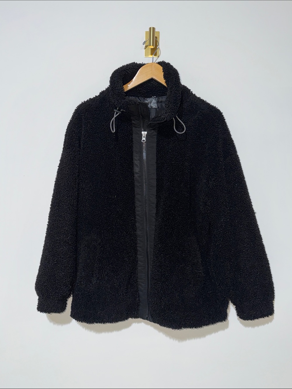 Gap Fit Black Sherpa Zip-Up Jacket - Women’s size medium
